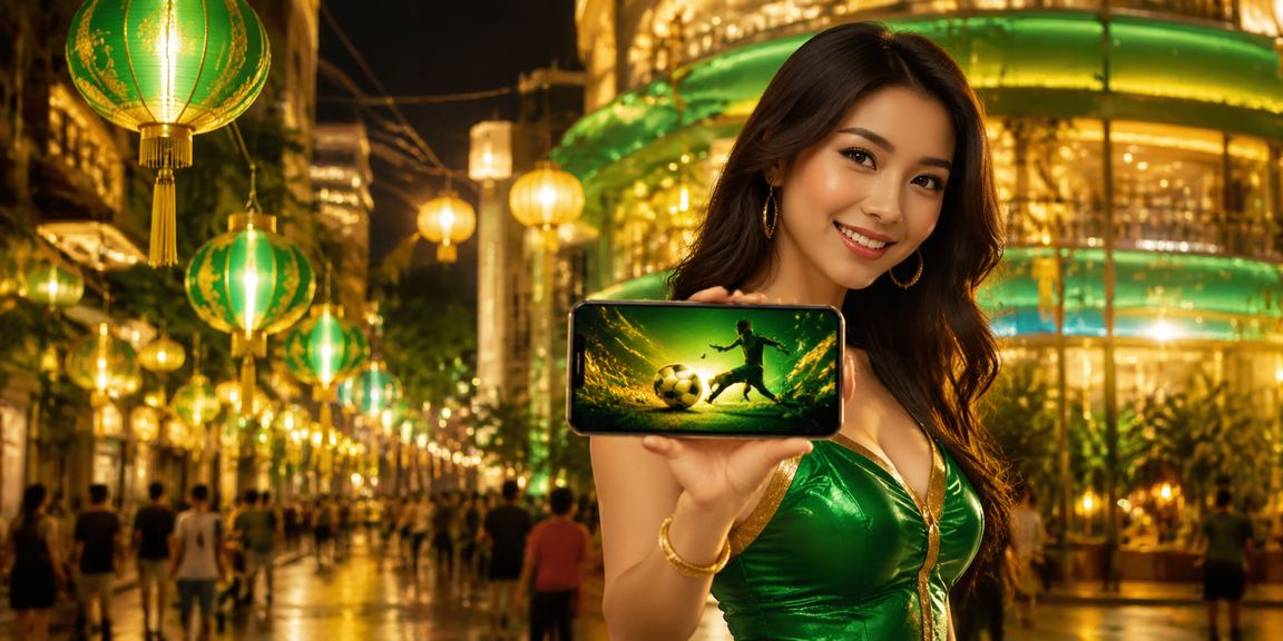 Người dùng Hà Nội thực hiện giao dịch casino trên điện thoại dưới ánh đèn lồng đêm phố cổ