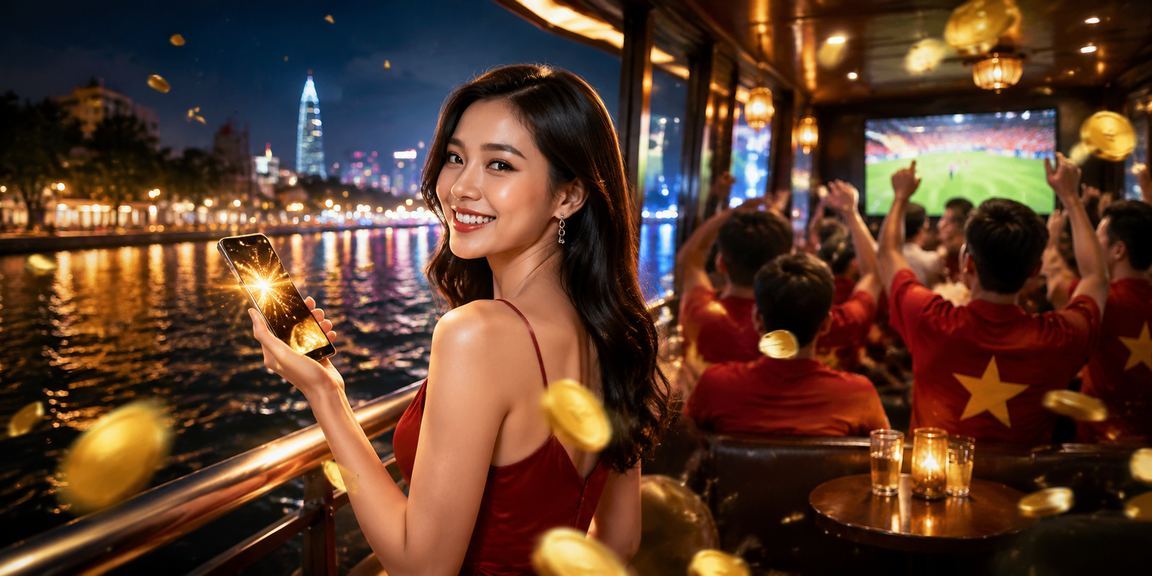 Người phụ nữ Việt Nam tại Hà Nội chơi casino trực tuyến trên điện thoại với giao diện chuyên nghiệp