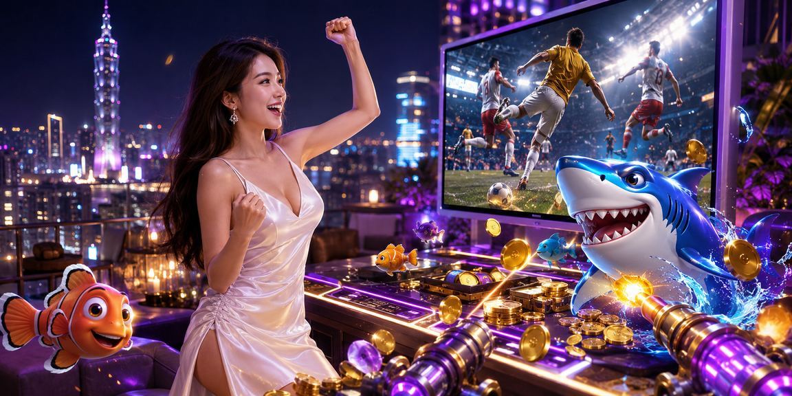Trò chơi bắn cá neon sôi động tại TP. Hồ Chí Minh với ánh đèn rực rỡ — giải trí đa dạng bên cạnh casino